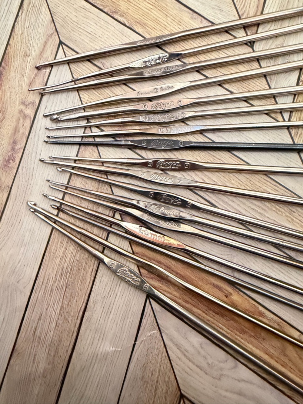 Vintage Collection of Steel Crochet Hook Set - With Case